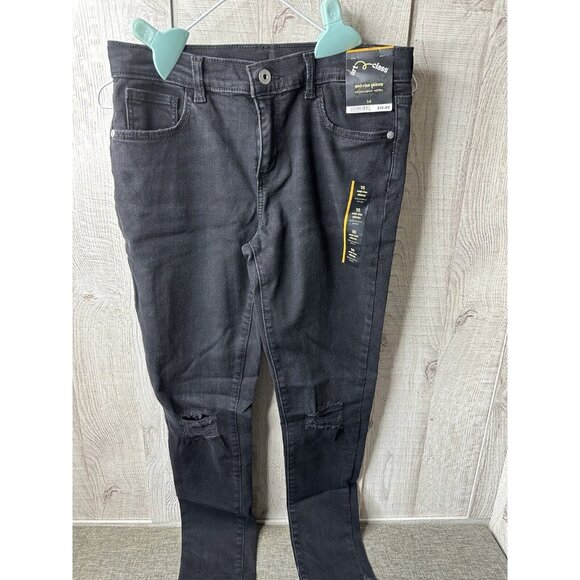 Skinny Jeans & Yellow Thermal Shirt Girls Size XL (16) and Free Socks - Picture 8 of 14